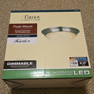 Patriot Lighting Flush Mount with Brushed Nickel Finish